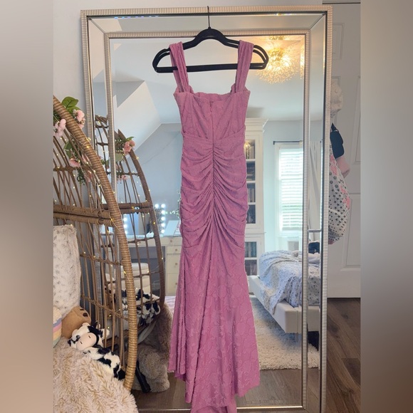 House of CB Cesca Rose Pink Floral Corset Maxi Dress Prom Wedding Guest XS/S